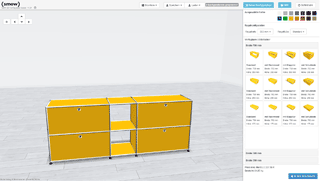 Meuble mixte Sideboard XL, jaune or<br>
