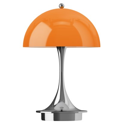 Lampe Panthella 160 portable, Chrome opale orange