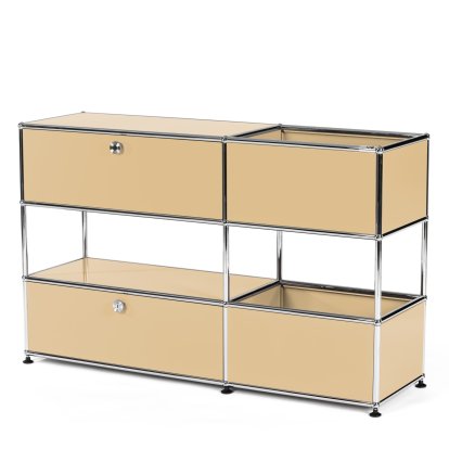 Buffet USM Haller pour enfants M avec boîtes de rangement, Monochrome, Beige USM, Avec porte coulissante (incl. cadre métallique)
