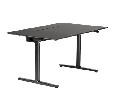 Bureau Level Lift Pure, 160 x 80 cm, Noir / basalte