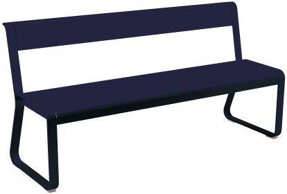 Banc à dossier Bellevie, Bleu abysse