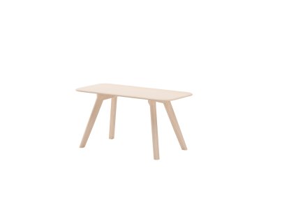Banc Meyer, 92 x 42 cm, Frêne ciré avec pigment blanc
