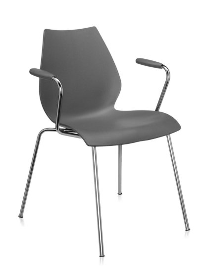 Chaise Maui, Avec accoudoirs, Anthracite