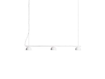 Suspension Blush Rail, 3 Abat-jour, Blanc