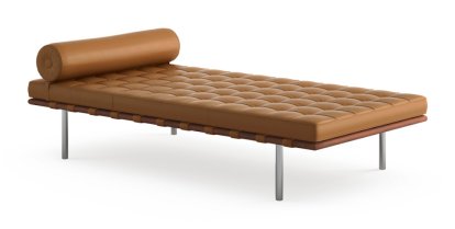 Lit de jour/banquette Barcelona Relax, Cuir Venezia - cognac