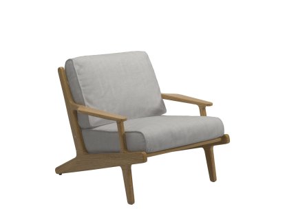 Fauteuil Lounge Bay , Gris clair , Sans repose-pieds