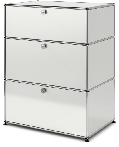Commode USM Haller avec 3 tiroirs, H 95 + 4 x L 58 x P 50 cm, Gris clair RAL 7035