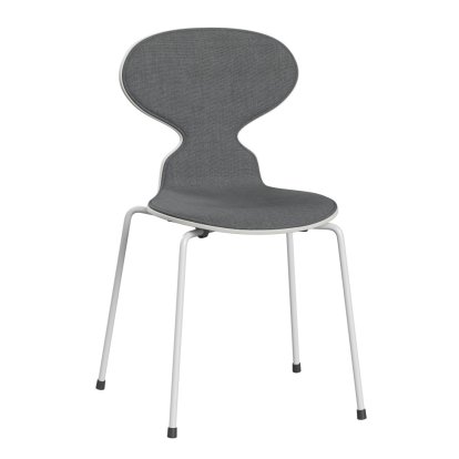 Chaise Fourmi (Ant) 3101 avec rembourrage avant, Frêne coloré, Blanc, Remix 143 - Gris, Blanc
