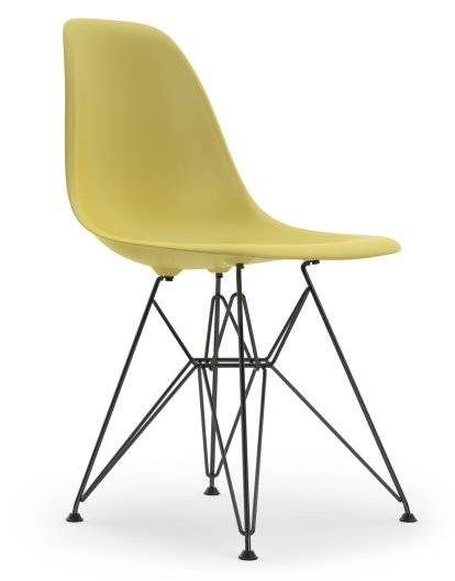 Eames Plastic Side Chair DSR, Citron, Sans rembourrage, Sans rembourrage, Version standard - 43 cm, Revêtement basic dark