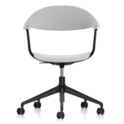 Chaise de bureau Mynt pied cinq branches, Gris RE, Sans rembourrage, Sans rembourrage, Noir foncé, Durs pour tapis