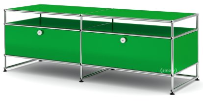 Meuble TV L USM Haller, Vert USM