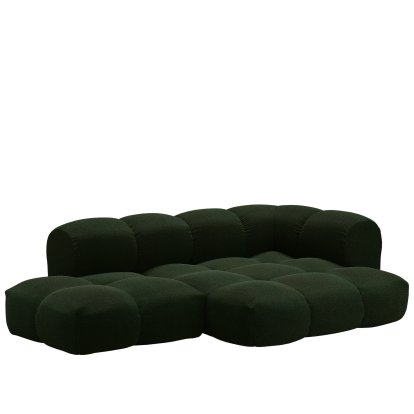 Canapé Sander Design 6, Accotoir à droite, Hug Me - Vert mousse 032