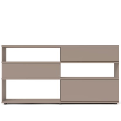 Flow Q Highboard, 200 cm, 101,7 cm (2 tiroirs et 1 porte abattante), Rosewood