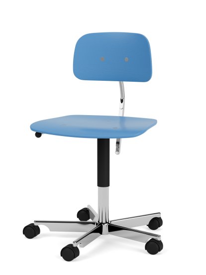 Chaise Kevi 2533, A / 38 - 51 cm, Azur, Aluminium poli