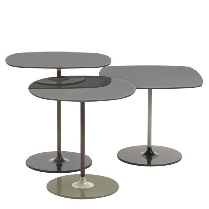 Table d'appoint Thierry, Ensemble de 3, Gris