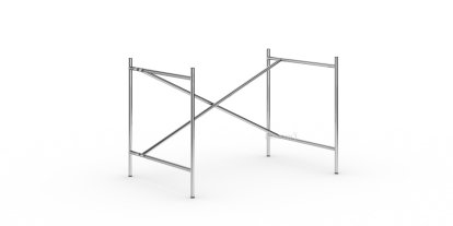 Châssis de table Eiermann 2, Chromé, Vertical, décalé  , 100 x 66 cm, Sans rallonge en hauteur (hauteur 66 cm)