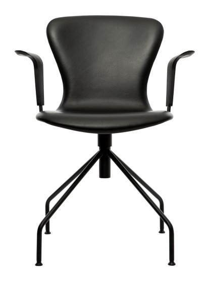 Chaise PLAYchair Swing, Avec accoudoirs, Cuir noir