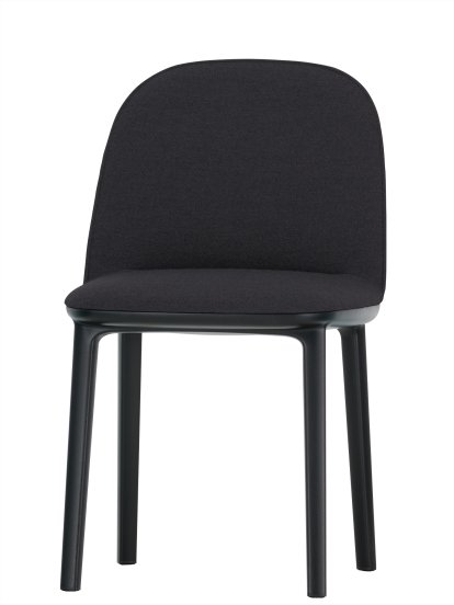 Softshell Side Chair, Gris foncé/nero, Patins en feutre pour sols durs