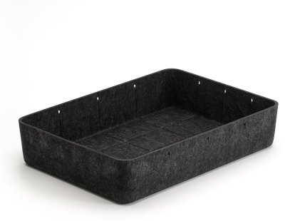 Boîte USM Inos, L 45,3 x H 9,5 cm, Anthracite, Sans séperation