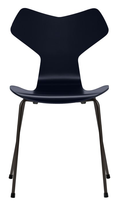 Chaise Grand Prix, Laqué, Bleu nuit, Noir