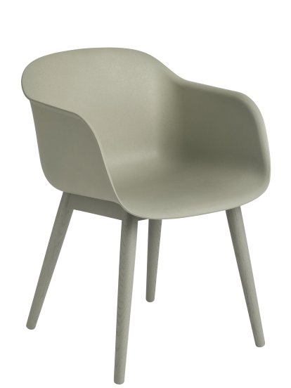 Chaise Fiber bois, Vert dusty