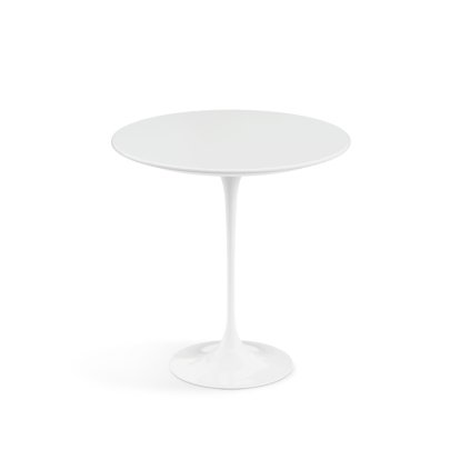 Table d'appoint ronde Saarinen, 51 cm, Blanc, Stratifié blanc