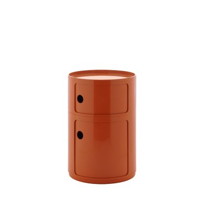 Componibili Big conteneur, 2 tiroirs, Orange, Sans roulettes