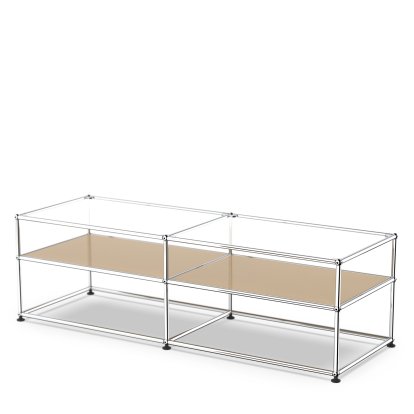 USM Haller table d'appoint type 1, Verre, Beige USM