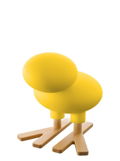 Happy Bird, Grand (H 66,5 x L 57 x P 70 cm), Jaune