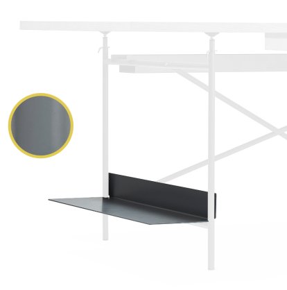 Support unité centrale pour pieds Eiermann, Pour cadre de table 66 cm Eiermann 1 & 2, Basalte gris