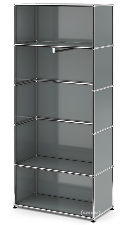 Penderie USM Haller M avec tringle Type 1, Gris moyen RAL 7005