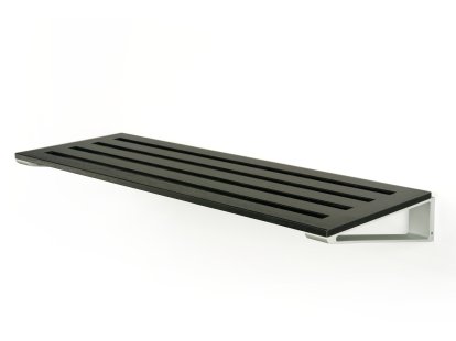 Knax Rack pour chaussures, Rack 8 (80 cm), Chêne teinté noir, Gris