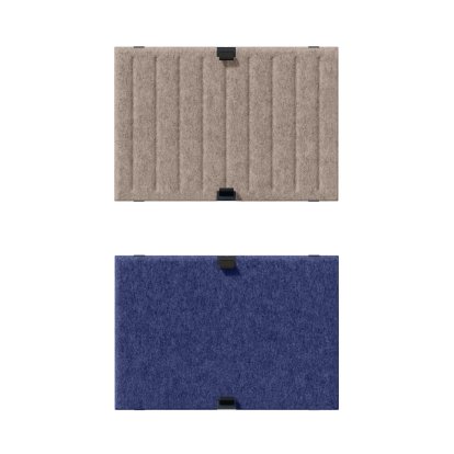 Soft Panel USM Haller Duo pour étagère USM, 50 cm x 35 cm, Taupe / Bleu foncé