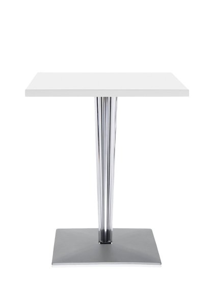 Table à manger TopTop, Rectangulaire H 72 x l 60 x L 60 cm, Stratifié, Blanc
