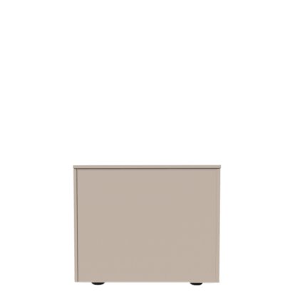 Buffet Aventa Sideboard avec portes, 60 cm, 2 Grilles de hauteur, Mélamine gris cachemire, Patin en plastique