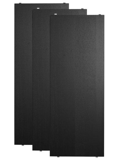 Planche String System (lot de 3), 78 x 30 cm, Placage frêne noir