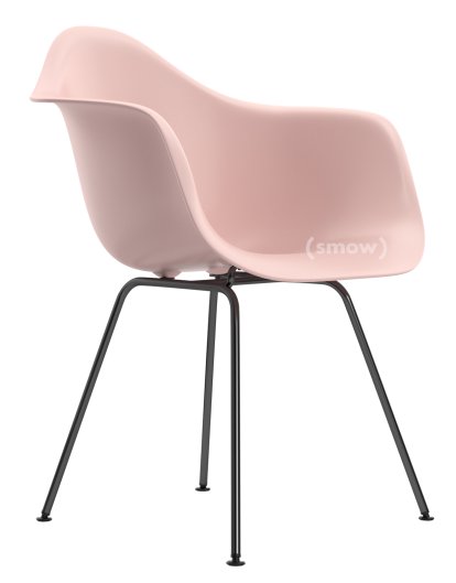 Eames Plastic Armchair DAX, Rose pâle, Sans rembourrage, Sans rembourrage, Version standard - 43 cm, Revêtement basic dark