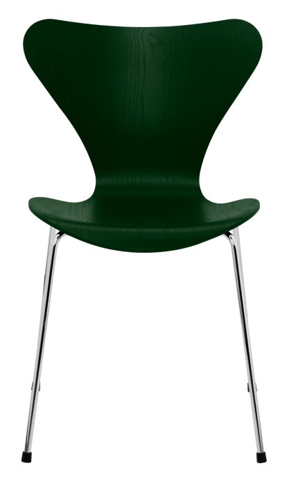 Chaise Série 7 3107, Frêne coloré, Evergreen, Chromé