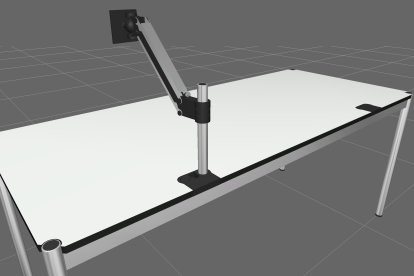 Bras support articulé écran plat pour table USM Haller, Table USM Haller Plus / Advanced