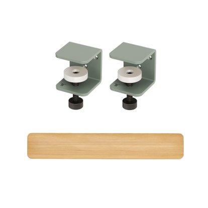 Etagère murale Tiptoe chêne massif, Étagère murale 120 cm, Gris eucalyptus