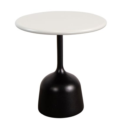 Table d'appoint Glaze, Aluminium - Sable, Gris lave
