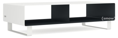 Meuble TV R 200, Bicolore   , Blanc pur (RAL 9010) - Gris anthracite (RAL 7016), Piétement luge laqué de la même couleur que l'extérieur