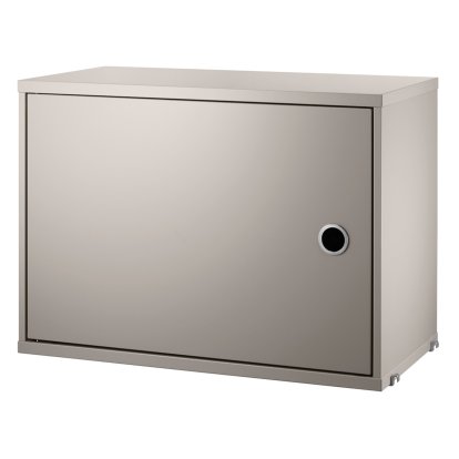Cabinet avec porte battante String, Laqué beige