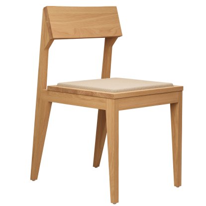 Chaise Schulz, Chêne ciré, Coussin d'assise beige (Autumn 0221)