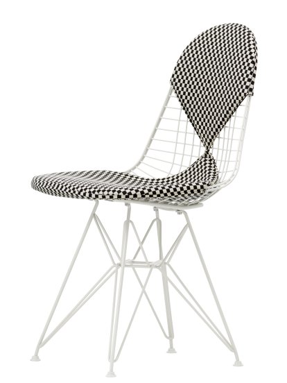 Wire Chair DKR Checker, Revêtement thermolaqué blanc