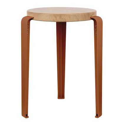 Tabouret Lou, bois massif, Chêne massif, TipToe x HEJU - Brun cannelle