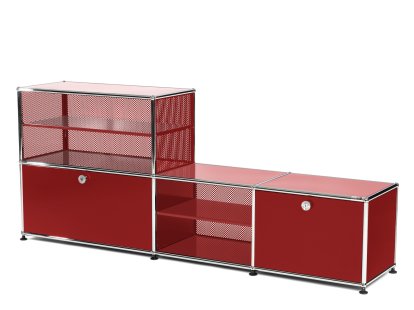 Étagère-banc de vestiaire Type 2 USM Haller, Rouge rubis USM