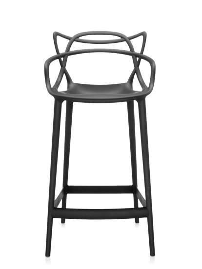 Chaise de bar Masters, Noir, Version cuisine: 65 cm