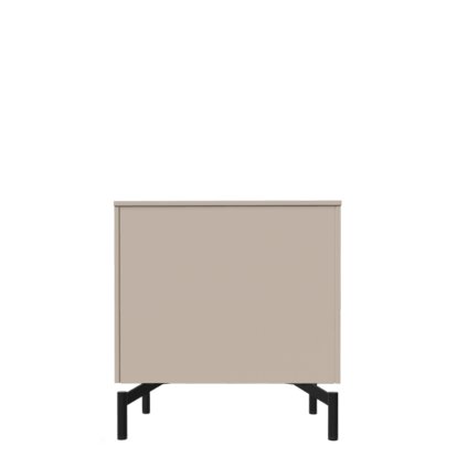 Buffet Aventa Sideboard avec portes, 60 cm, 2 Grilles de hauteur, Mélamine gris cachemire, Pieds en métal