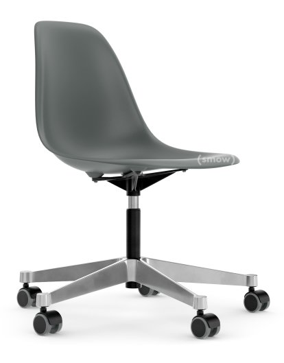 Eames Plastic Side Chair PSCC, Gris granit, Sans rembourrage, Sans rembourrage